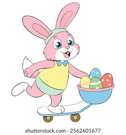 Happy Easter Day Illustrations | Modern Vector Art on Clean Background