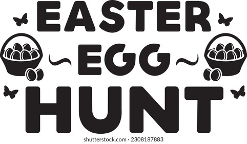 Happy easter day inspirational quote with bad bunny and other objects