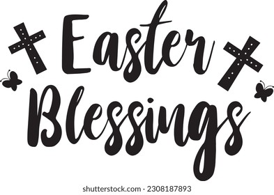 Happy easter day inspirational quote with bad bunny and other objects