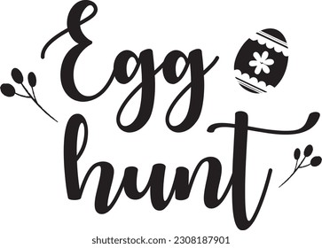 Happy easter day inspirational quote with bad bunny and other objects
