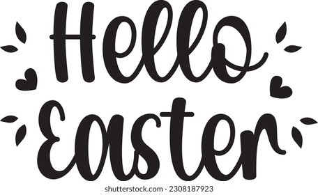 Happy easter day inspirational quote with bad bunny and other objects