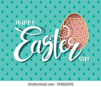 Happy Easter Day lettering Background