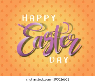 Happy Easter Day lettering Background