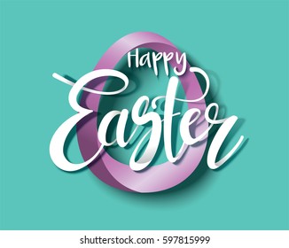 Happy Easter Day lettering Background