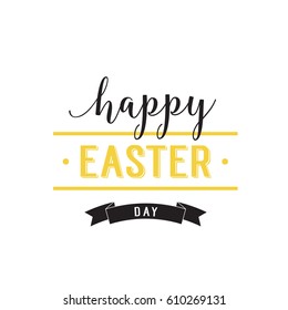 Happy Easter Day lettering with band