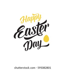 Happy Easter Day Lettering and Egg