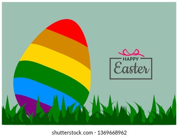 Happy Easter day , LGBT concept , vector