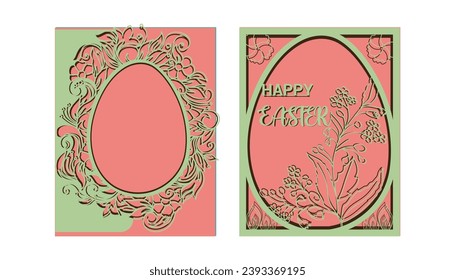 Feliz Día de Pascua, tarjeta de regalo de decoración floral multicapa.