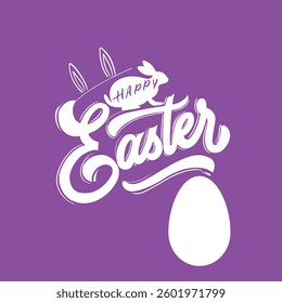Happy Easter Day New Floria Purple Card Wishes