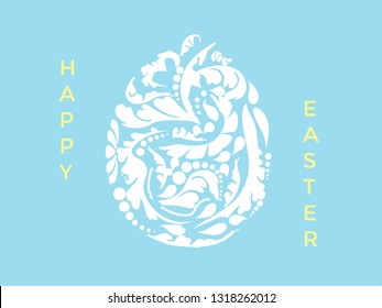 Happy Easter Day Ornament. Vector