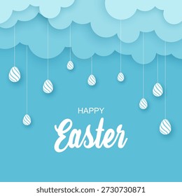 Feliz día de Pascua en estilo de papel