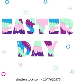 happy easter day papercut and colorss