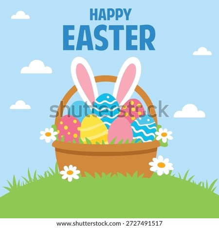 Happy easter day post design