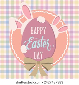 Happy easter day poster Vector illustration