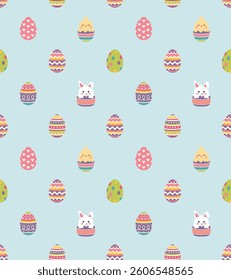 Happy Easter Day Seamless Pattern Vector 
