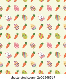 Happy Easter Day Seamless Pattern Vector 