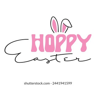Happy Easter Day Svg,Retro t-shirt,Hoppy Easter,Cut File,Inastant Download
