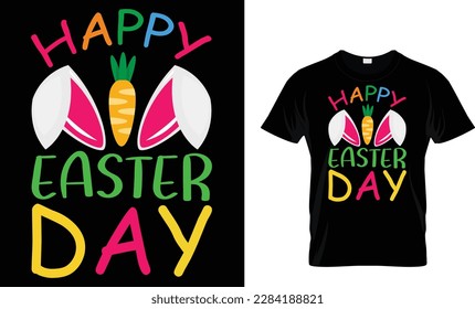 Happy easter day t shirt design template