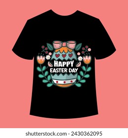 
diseño de camiseta de feliz día de pascua