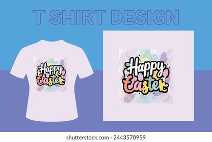 Feliz día de Pascua diseño de camiseta 