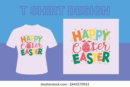 Feliz día de Pascua diseño de camiseta 