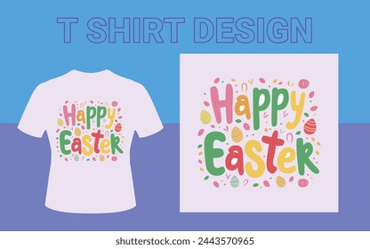 Feliz día de Pascua diseño de camiseta 