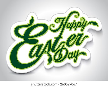 happy Easter Day Text Background vector illustration 