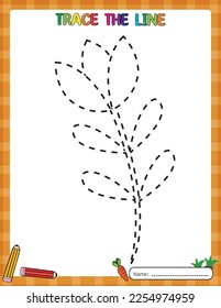 Happy Easter day. Tracing line worksheet for kids. Education games. Activity book. Printable.