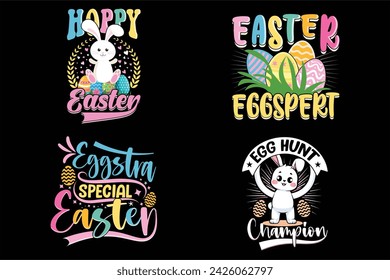 Happy Easter Day T-shirt Bundle Design