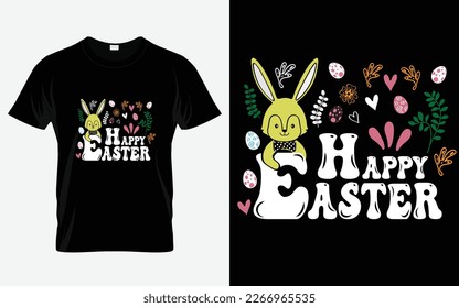 happy Easter day t-shirt design template
