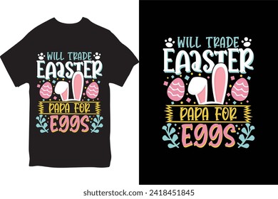 Frohe Ostertage T-Shirt Design, Ostertag lustiges T-Shirt Design Ostersonntag Liebhaber T-Shirt Design.