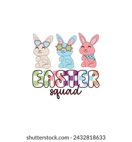 Happy Easter day tshirt, Easter Vector, Easter squad