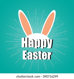 Happy Easter Day Typography  Background stylish illustration