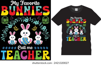 Happy Easter day Typography and colorful vector t-shirt design. Bunny
T shirt design, Funny rabbit love, Easter day t shirt design ready for Poster apparel banner card print vector and gift.
