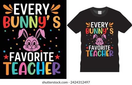 Happy Easter day Typography and colorful vector t-shirt design. Bunny
T shirt design, Funny rabbit love, Easter day t shirt design ready for Poster apparel banner card print vector and gift.
