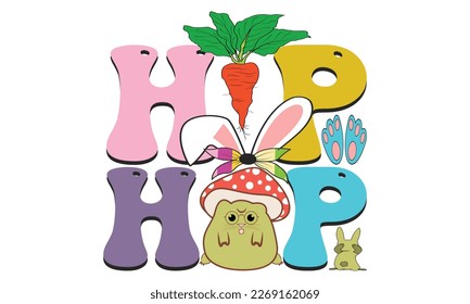 Happy Easter Day Typography t-shirt design. Easter Day Motivational Typography t-shirt Creative Kids