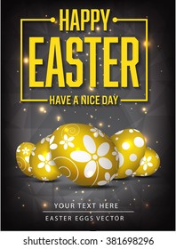 happy easter day vector