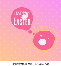 happy easter day vector decoration with holiday greeting card