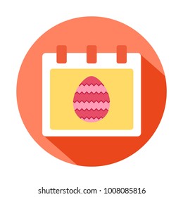 Happy Easter Day. Vector icon. Flat design