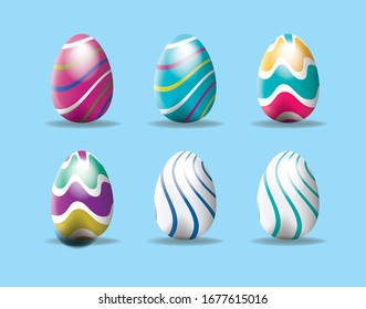 Happy Easter Day Vector Illustration for Poster Banner Flyer Template Greeting Invitation Website and Other Usage, Egg Hunt Party Invitation, Sunday Easter with Rabbit and Eggs, Easter celebration 