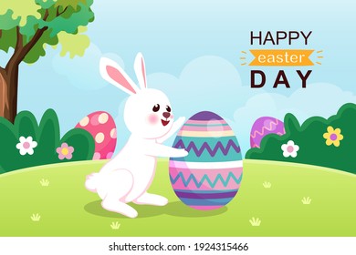 Happy Easter Day Vector Illustration
