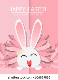 happy easter day, Vector illustration template background
