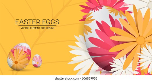 happy easter day, Vector illustration template background
