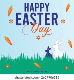 Happy Easter Day vector template