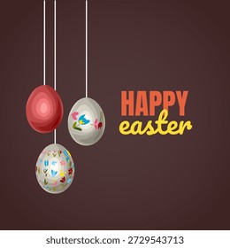 Feliz día de Pascua deseando o tarjeta de felicitación