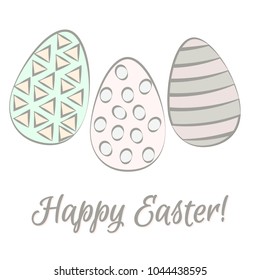 Happy Easter decorated paper egg, vector design