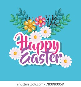 happy easter decoration floral