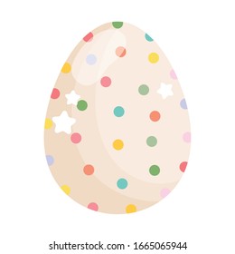 happy easter decorative egg ornament season icon vector illustration