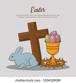Happy easter design 