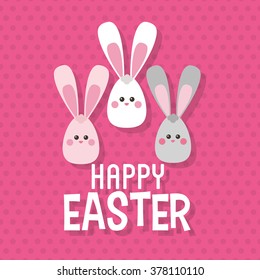Happy easter design 